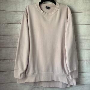 Nike Dri-Fit Light Pink Sweatshirt Oversized Crewneck Pullover Size XL